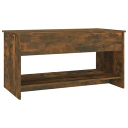 Berkfield Home Coffee Table Smoked Oak 102x50x52.5 cm Engineered Wood in Brown - thumbnail 5