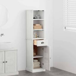 Berkfield Home Bathroom Furniture Set 2 pcs Brown & White 37 x 34 x 150 cm - thumbnail 4