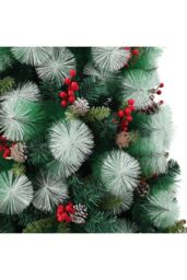 Living and Home Artificial Green Flocked Full Christmas Tree with Stand 1.8m in White - thumbnail 5