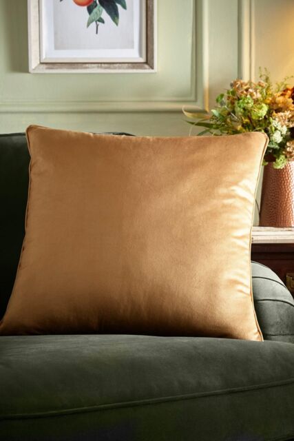 Appletree 'Harlan' Velvet Filled Cushion in Gold - Size: 55 cm x 55 cm - image 1