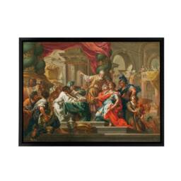 "Artery8 Alexander The Great In Temple of Jerusalem Framed Canvas Wall Art Print - Size: W12"" x H16""" - thumbnail 1