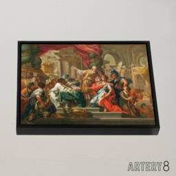 "Artery8 Alexander The Great In Temple of Jerusalem Framed Canvas Wall Art Print - Size: W12"" x H16""" - thumbnail 2