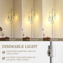 EONLION Silver, without lighting- Industrial Standing Light in Silver - thumbnail 3