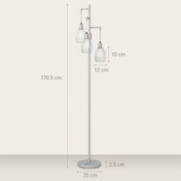 EONLION Silver, without lighting- Industrial Standing Light in Silver - thumbnail 2