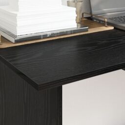 Berkfield Home Desk with Drawer Black oak 100 x 50 x 76 cm Engineered wood - thumbnail 4