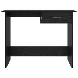 Berkfield Home Desk with Drawer Black oak 100 x 50 x 76 cm Engineered wood - thumbnail 6