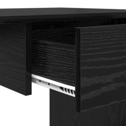 Berkfield Home Desk with Drawer Black oak 100 x 50 x 76 cm Engineered wood - thumbnail 9