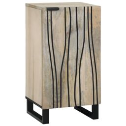 Berkfield Home Media Storage Cabinets & Racks White & Black 40 x33.5 x 75 cm - thumbnail 1