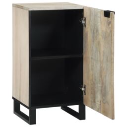 Berkfield Home Media Storage Cabinets & Racks White & Black 40 x33.5 x 75 cm - thumbnail 2