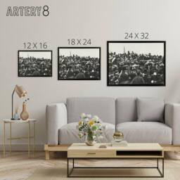 "Artery8 President Abraham Lincoln Gettysburg Address Framed Canvas Wall Art Print in Grey - Size: W12"" x H16""" - thumbnail 4