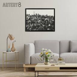 "Artery8 President Abraham Lincoln Gettysburg Address Framed Canvas Wall Art Print in Grey - Size: W12"" x H16""" - thumbnail 3