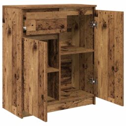 Berkfield Home Sideboard with Drawer Old Wood 71x35x84 cm Engineered Wood in Brown - Size: 71 x 35 x 84 cm - thumbnail 5