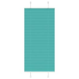 Berkfield Home Pleated Blind Petrol Green 60x150 cm Fabric Width 59.4 cm Polyester in Teal - thumbnail 2