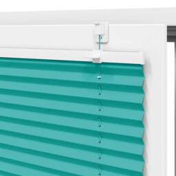 Berkfield Home Pleated Blind Petrol Green 60x150 cm Fabric Width 59.4 cm Polyester in Teal - thumbnail 9