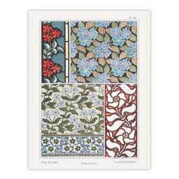Artery8 Maurice Pillard Verneuil Framed Wall Art Periwinkle Flower Pattern in Blue - Size: A4 - thumbnail 3