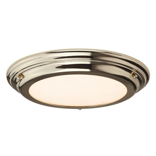 Netlighting Welland LED 1 Light Flush Light Polished Brass in Yellow - image 1