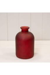 KDMD Matt Red Glass Bottle D11 x H17.3cm CL - thumbnail 1
