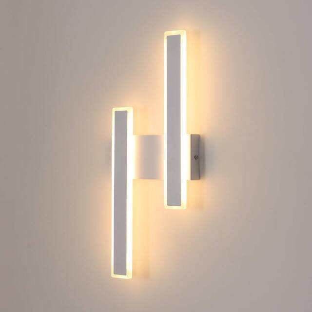 Goeco Wall Light LED Modern, 32 W, Creative Long Parallel Wall Lamp, 3000 K in White - image 1