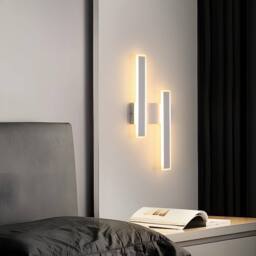 Goeco Wall Light LED Modern, 32 W, Creative Long Parallel Wall Lamp, 3000 K in White - thumbnail 3