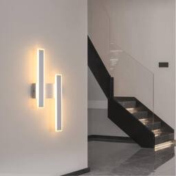 Goeco Wall Light LED Modern, 32 W, Creative Long Parallel Wall Lamp, 3000 K in White - thumbnail 2