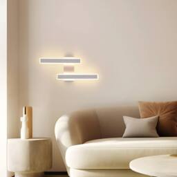 Goeco Wall Light LED Modern, 32 W, Creative Long Parallel Wall Lamp, 3000 K in White - thumbnail 4