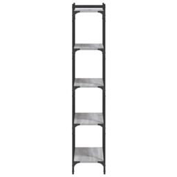 Berkfield Home Bookcase 5-Tier Grey Sonoma 60x30x154 cm Engineered Wood - Size: 60 x 30 x 154 cm - thumbnail 5