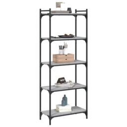 Berkfield Home Bookcase 5-Tier Grey Sonoma 60x30x154 cm Engineered Wood - Size: 60 x 30 x 154 cm - thumbnail 3