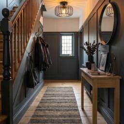 Happy Homewares Industrial Cage Designed Matte Black Metal Semi Flush Ceiling Light - thumbnail 6