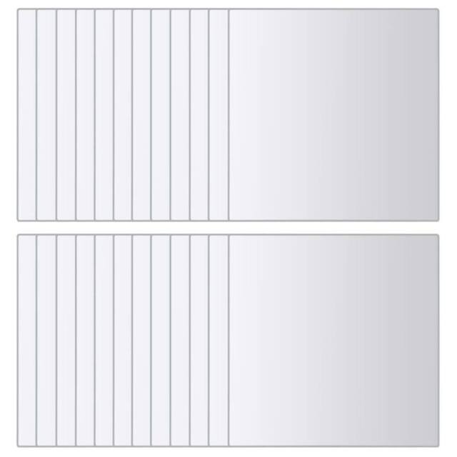 Berkfield Home 48 pcs Mirror Tiles Square Glass in Silver - image 1