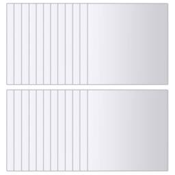 Berkfield Home 48 pcs Mirror Tiles Square Glass in Silver - thumbnail 1