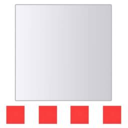 Berkfield Home 48 pcs Mirror Tiles Square Glass in Silver - thumbnail 6