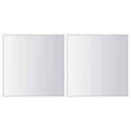 Berkfield Home 48 pcs Mirror Tiles Square Glass in Silver - thumbnail 4