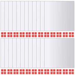 Berkfield Home 48 pcs Mirror Tiles Square Glass in Silver - thumbnail 3