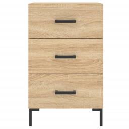 Berkfield Home Modern Bedside Cabinet Sonoma Oak 40x40x66 cm Engineered Wood in Tan - Size: 40 x 40 x 66 cm - thumbnail 5