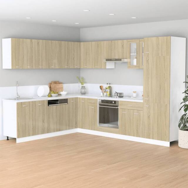 Berkfield Home Suitable Bottom Cabinet Lyon Sonoma Oak 80x46x81.5 cm Engineered Wood in Light Brown - image 1
