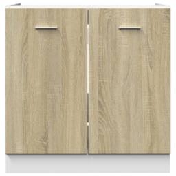 Berkfield Home Suitable Bottom Cabinet Lyon Sonoma Oak 80x46x81.5 cm Engineered Wood in Light Brown - thumbnail 5