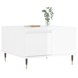 Berkfield Home Coffee Table High Gloss White 55x55x36.5 cm Engineered Wood - thumbnail 3