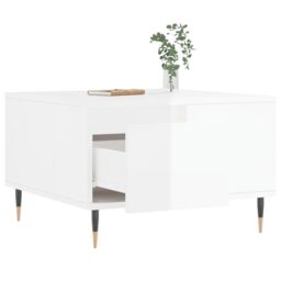 Berkfield Home Coffee Table High Gloss White 55x55x36.5 cm Engineered Wood - thumbnail 4