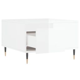 Berkfield Home Coffee Table High Gloss White 55x55x36.5 cm Engineered Wood - thumbnail 6