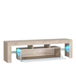 FORGEVIO TV Unit TV Stand Cabinet Sideboard Oak White in Natural - Size: 0.6m2 - thumbnail 2