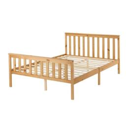 Aspire Langley Wooden Slatted Bed Frame Grey or Natural - Size: Single - thumbnail 4