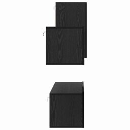 Berkfield Home with Shelf Wall-mounted Other with Storage with Door 4 pcs Black oak 30.5 x 30 x 60 cm Engineered wood - thumbnail 8