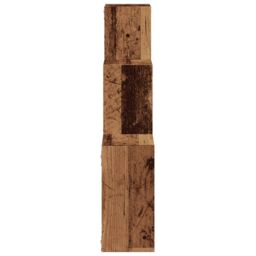Berkfield Home Wall Cube Shelves Old Wood 68x15x68 cm Engineered Wood in Brown - Size: 68 x 15 x 68 cm - thumbnail 5