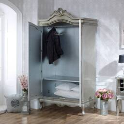 Melody Maison Silver Mirrored Wardrobe & Large Sideboard - Tiffany Range - thumbnail 3