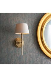 Netlighting Rennes Fitting Only Wall Lamp Antique Brass Plate in Gold - thumbnail 2
