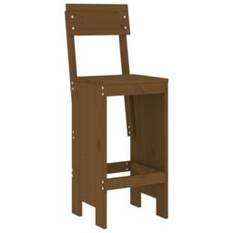 Berkfield Home 9 Piece Garden Bar Set Honey Brown Solid Wood Pine - thumbnail 4