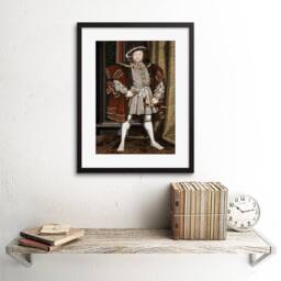 "Artery8 Antique Holbein Junior Henry Tudor VIII King England Framed Art Print in Brown - Size: W12"" x H16""" - thumbnail 2