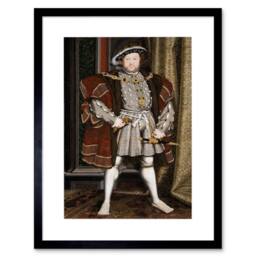 "Artery8 Antique Holbein Junior Henry Tudor VIII King England Framed Art Print in Brown - Size: W12"" x H16""" - thumbnail 1