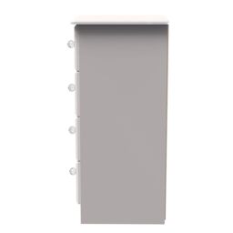 Ready Assembled 2 U Stratford 4 Drawer Tall Bedside (Ready Assembled) in Taupe - thumbnail 2