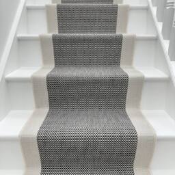 runrug Stair Runner Carpet - Reversible & Durable, 2mm - 'Vichy' in Grey - Size: 70 cm x 660 cm - thumbnail 4